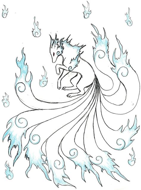 Nine Tailed Fox Coloring Pages Yunus Coloring Pages