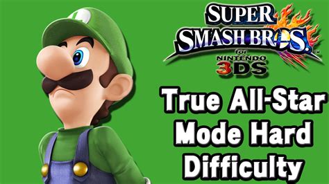 Super Smash Bros For 3ds True All Star Mode Hard Difficulty Luigi