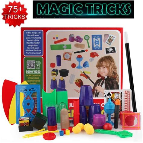 Womdee Deluxe Magic Set Beginner Magic Kits Kids Toy Wand 75 Magic