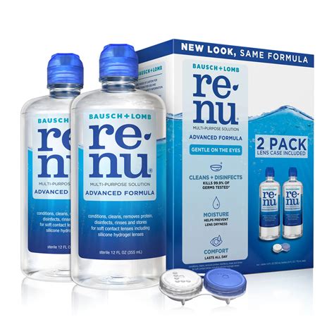 Buy Contact Lens Solution By Renu Advanced Formula 12 Fl Oz Pack Of
