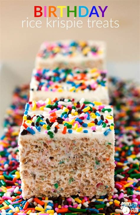 Birthday Rice Krispie Treats Food Folks And Fun