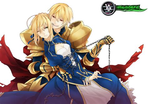 Fate Zero Saber And Gilgamesh Render By Akenosenpairenders On Deviantart