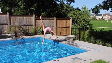 Swimming Pool Gymnastics Youtube