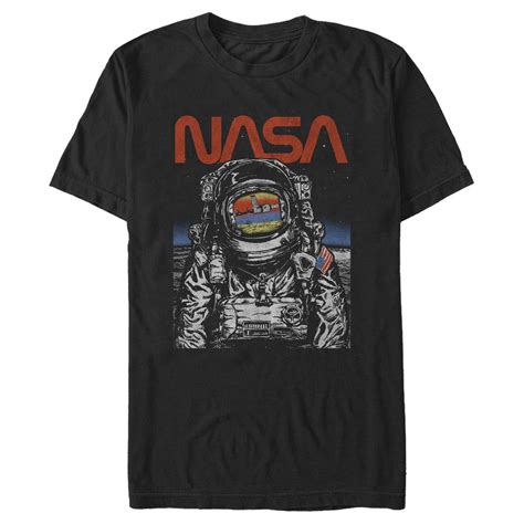 Nasa Nasa Men S Astronaut Moon Reflection Vintage Retro T Shirt