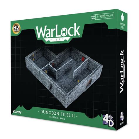 Warlock Tiles Dungeon Tiles Ii Full Height Stone Walls Wizkids