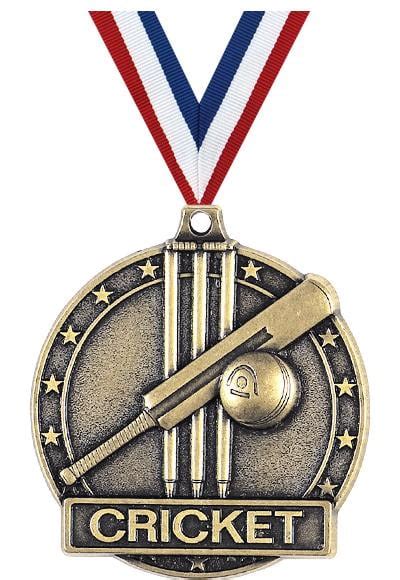 Cricket Medals 2 Gold Diecast Cricket Medal Award 100 Pack