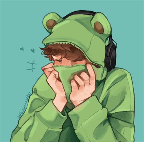terraviridi:defective-aribot:I had the urge to draw frog hoodie karl