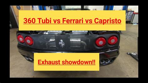 Insane Exhaust Sound Ferrari 360 Modena Tubi Style Vs Ferrari Oem