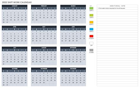 Editable Employee Vacation Calendar Template 2021 Calendar Template