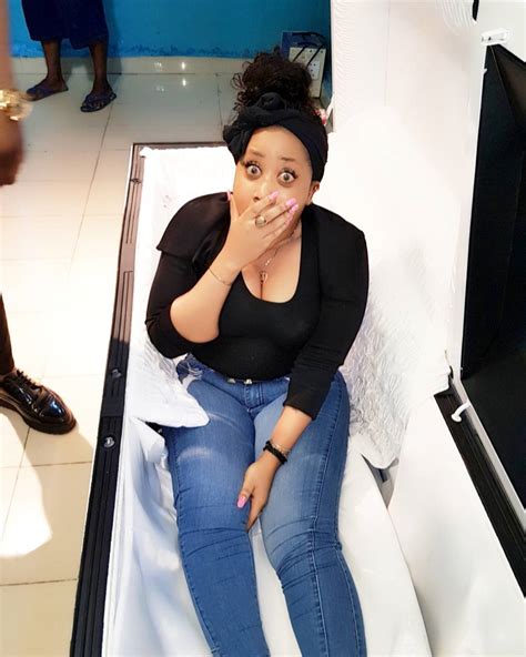 Popular Nigerian Actress Poses With Coffin In A Viral Selfie And Fans