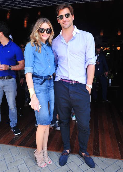 Olivia Palermo And Johannes Huebl Celebrities Front Row At New York