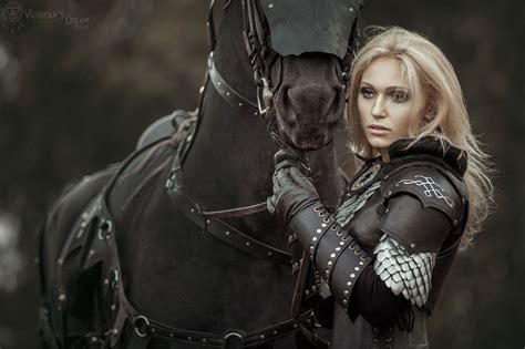 Black Knight Black Horse Fresian Horse Rider Armor Nazgul Chaos Leather
