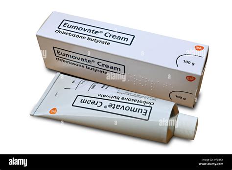 Photograph Tube And Box Of Eumovate Clobetasone Butyrate Anti