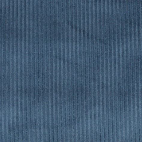 Blue Stripe Corduroy Velvet Upholstery Fabric By The Yard