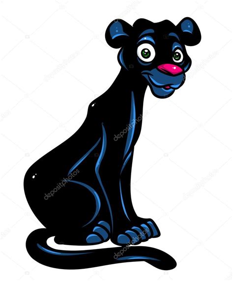 Pictures Cartoon Black Panther Black Panther Cartoon — Stock Photo