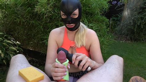 outdoor sponge and vibrator handjob by masked bondage sex slave wmv sophie summers clips4sale