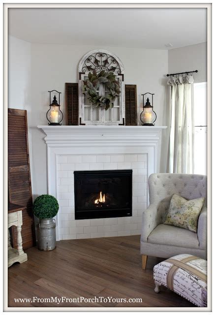 From My Front Porch To Yours Farmhouse Fireplace Mantel Makeover