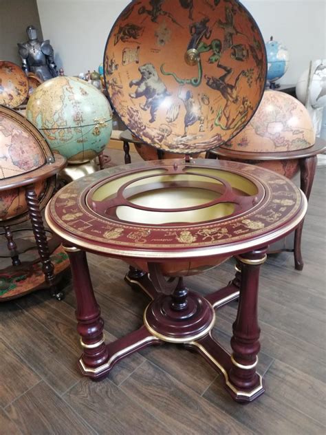 Extra Large Floor Globe Bar Genuine Antique Replica Italian 24
