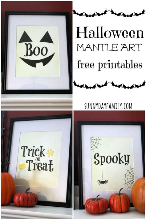 Free Printable Halloween Decorations For Your Mantle Or Wall