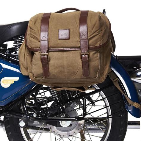 Royal Enfield Canvas Long Rider Saddle Bag Free Freight On All Orders