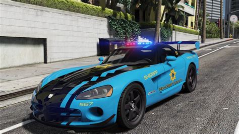 Dodge Viper Srt 10 Acr Hot Pursuit Police Add On Replace