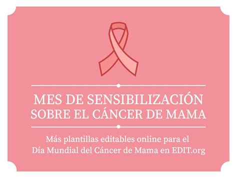 Carteles Y Folletos De Cáncer De Mama Para Imprimir