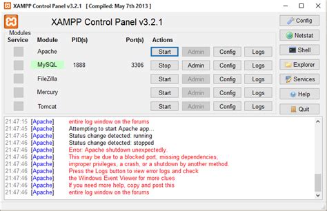 Cara Memperbaiki Xampp Apache Error
