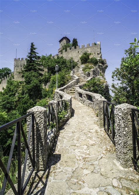 San Marino Castle Stock Photo Containing Marino And San Nature Stock