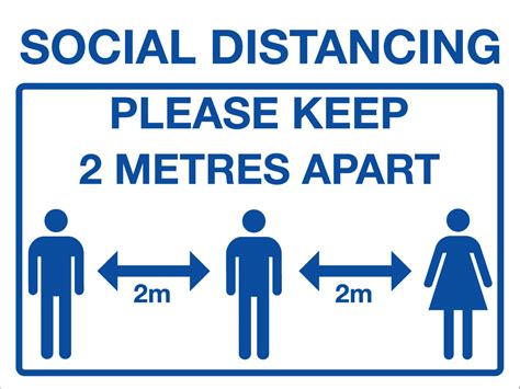 Social Distancing Please Keep 2 Metres Apart Stocksigns