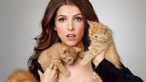 Wallpaper Anna Kendrick Kittens Cats Top Fashion Models Model