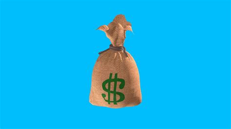 money bag buy royalty free 3d model by walkermd [1984b0b] sketchfab store