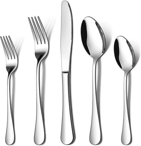 lianyu 20 piece cutlery set stainless steel flatware silverware set