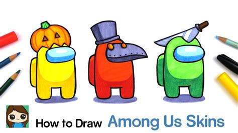 How To Draw Among Us Game Skins 🎃halloween Bizimtube Creative Diy