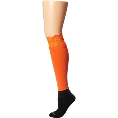 Bootights Lacie Lace Darby Knee High Ankle Sock Orange Knee High 520 Rub Liked On