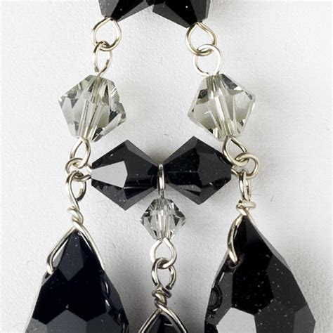 Black Crystal Chandelier Earrings For Wedding And Prom Sale Crystal