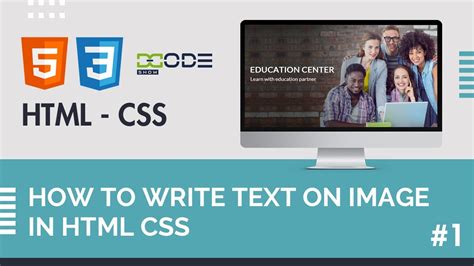 How To Write Text On Image In Html Css Text On Image In Css Text