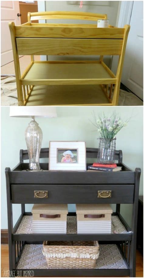 The legs were in bad shape, so she decided to turn it into a coffee table. 13 Creative DIY Ideas How to Repurpose Your Changing Table