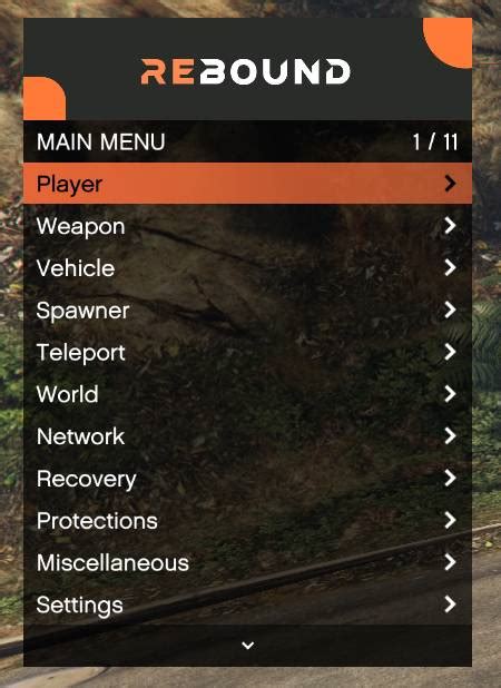 Rebound Gta 5 Mod Menu Official Mod Menu Retro Recoveries