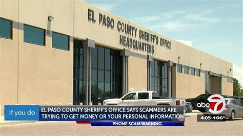 EL Paso Sheriff’s office warns about scams targeting the area - YouTube