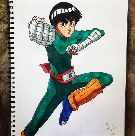 My Rock Lee Drawing I Finished Today Naruto