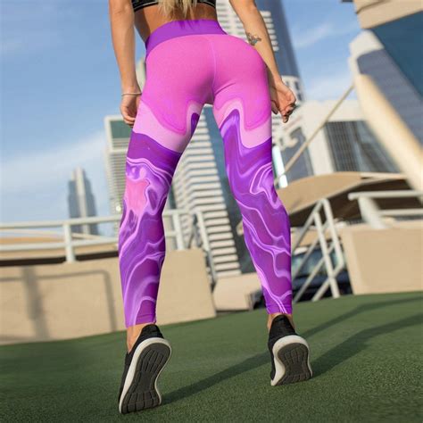 hot pink liquid leggings womens yoga high rise workout pants etsy