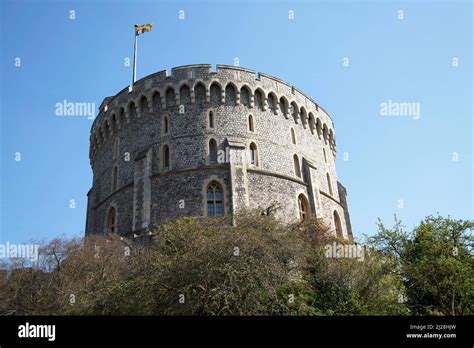 Royal Standard Flying Over The Round Tower British Sovereign Royal