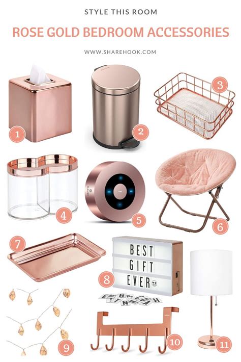 Rose Gold Bedroom Accessories For A Glamorous Room Decor