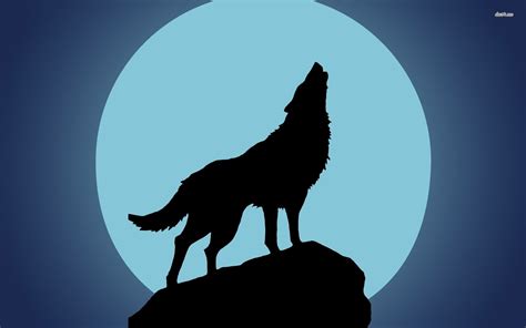 Wolf Howling At Moon Silhouette At Getdrawings Free Download