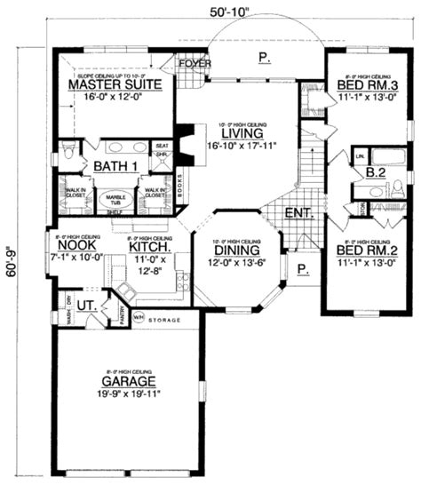 Traditional Style House Plan 3 Beds 2 Baths 1800 Sqft Plan 40 407