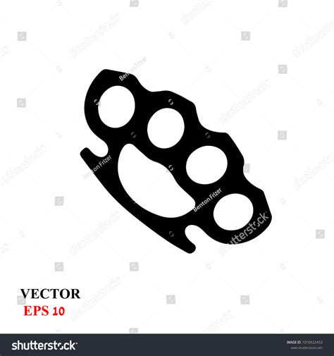 Brass Knuckles Silhouette Stock Vector Royalty Free 1010922433