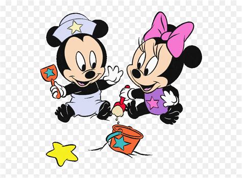 Disney Baby Minnie Mouse Cartoon Mickey Minnie Coloring Pages Hd Png