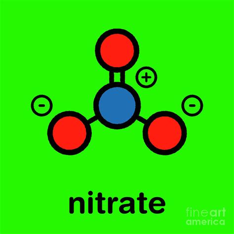 Nitrate Anion Chemical Structure Photograph By Molekuul Science Photo