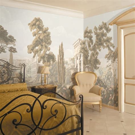 Chinoiserie Scenic Panoramic Wallpaper Repeat Mural Home Etsy