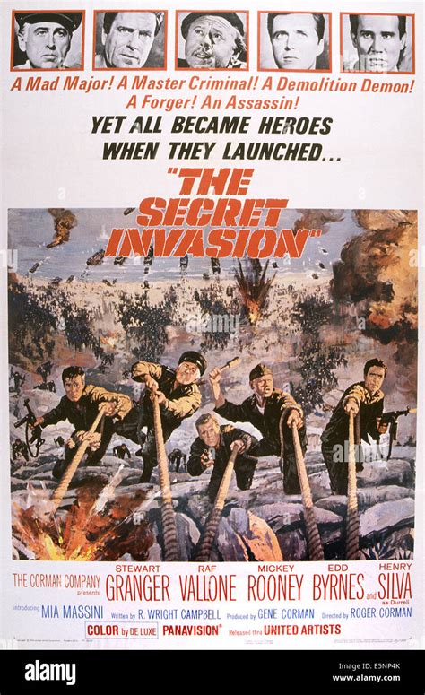 The Secret Invasion Us Poster Top From Left Stewart Granger Raf